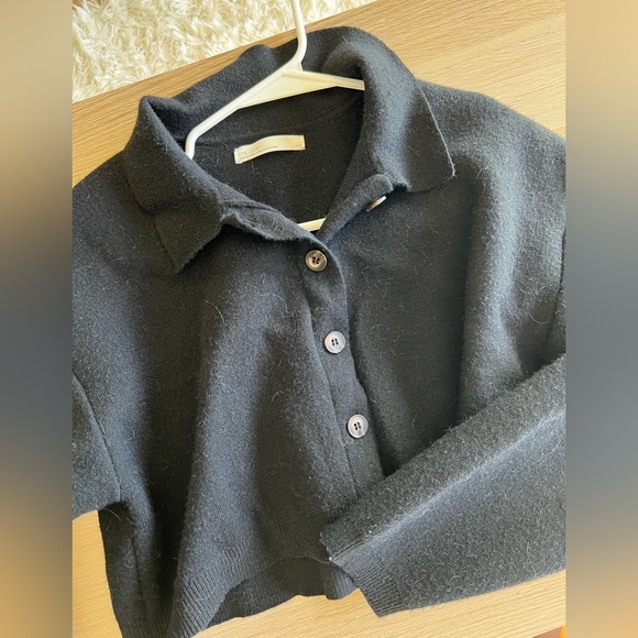 Oak + Fort Cropped Oversize Sweater- Size S - Picture 4 of 5